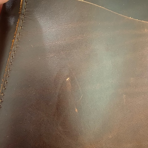 Portland Leather Goods Triangle Shoulder Bag Purse Grizzly - Picture 6 of 8